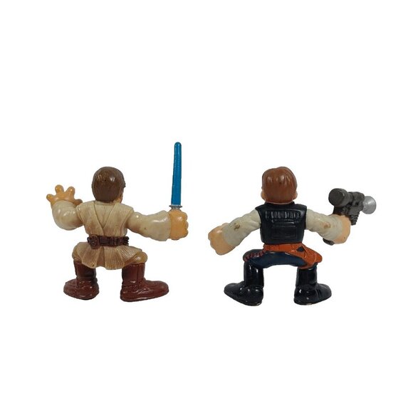 Star Wars Galactic Heroes 2001 Action Figure OBI WAN KENOBI & Han Solo - Picture 2 of 2